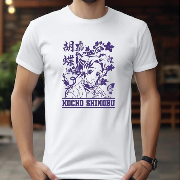 Demon Slayer Shirt, Anime Graphic T-Shirt White - Picture 1 of 4